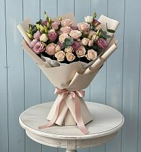 Букет цветов из:  Розы и Лизиантусы #REPLACE_PRED# Быково Московской области