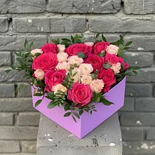 Цветочная композиция из Розы в коробке в Быково Московской области