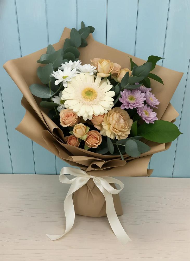 Букет цветов из: Герберы и Хризантемы в Быково Московской области