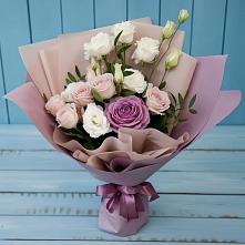 Букет цветов из:  Розы и Лизиантусы в Быково Московской области