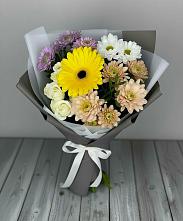 Букет цветов из:  Розы, Герберы и Хризантемы в Быково Московской области