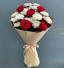 Букет цветов из:  Розы и Хризантемы в Быково Московской области