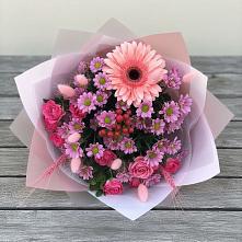 Букет цветов из:  Розы, Герберы и Хризантемы #REPLACE_PRED# Быково Московской области