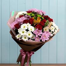 Букет цветов из:  Розы, Хризантемы и Альстромерии в Быково Московской области