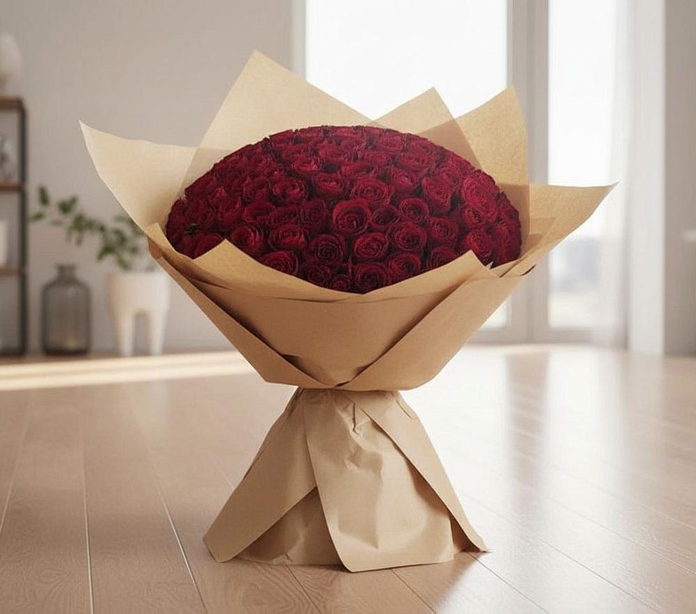 Букет 101 Красная роза в Быково Московской области