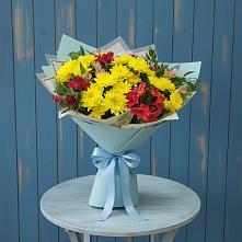 Букет цветов из:  Альстромерии и Хризантемы #REPLACE_PRED# Быково Московской области