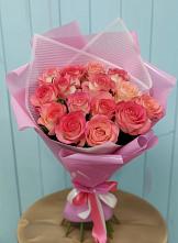 Букет 15 Розовых роз Равель в Быково Московской области
